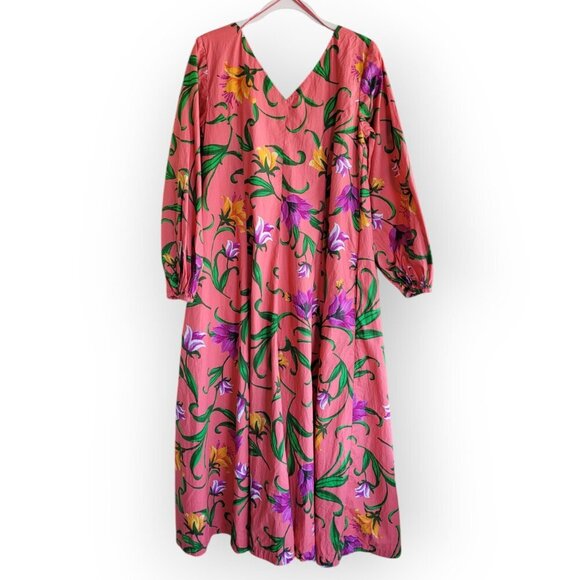 Pink Long-Sleeve Cottagecore Dress by Anthropologie - Picture 8 of 15